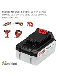 LBXR20 - Batería de litio de 4000 mAh para Black and Decker de 20 V, LBXR20-OPE LB20 LBX20 LBX4020 LB2X4020-OPE