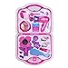 Fajiabao Make up Toy Pretend Play Girls Toys Set, Makeup Toy with Mirror Hairdryer and Styling Accessories Pink for Kids Children Christmas Birthday Gift
