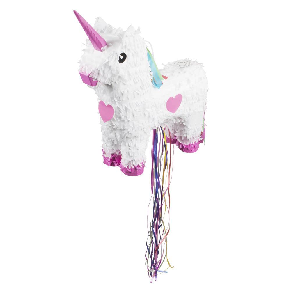 Boland 30932 – Pinata Unicorn, Size 47 x 39 cm, White/Pink, Cardboard, Punch Pinata, Birthday, Theme Party, Celebration, Children's Birthday, Decoration, Sweets, Gifts