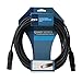 LyxPro Quad Series 15 ft XLR 4-Conductor Star Quad Balanced Microphone Cable for High End Quality and Sound Clarity, Extreme Low Noise, Black