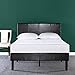 Zinus Gerard Deluxe Faux Leather Upholstered Platform Bed/ Mattress Foundation/ Easy Assembly/ Strong Wood Slat Support, Twin