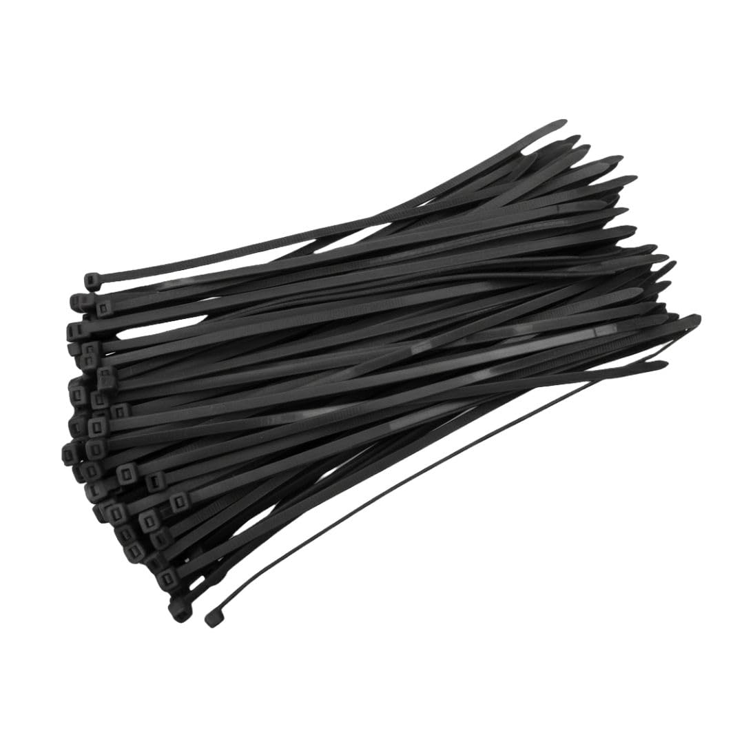100pcs Cable Tie | Black Zip Ties 6 Inch (3.6mm) Strong Nylon Plastic Zip Tie Fastening System for Home, Cable-Tie Organization for Office Use, Durable Cable Ties for Garden & Outdoor Management