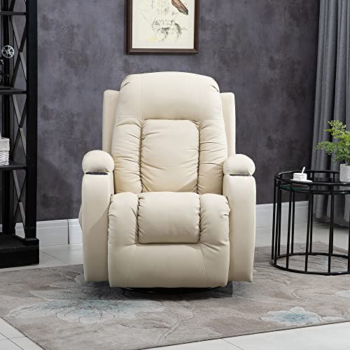Luxury Faux Leather Heated Vibrating 8 Point Massage Recliner