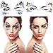 Lady Up 6 PCS Face Jewels Tattoo Set Mermaid Gem Rhinestones Eyes Body Stickers Bindi Crystals Glitter for Rave Party Festival
