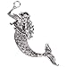 Antique Silver Mermaid Charms Alloy Shiny Craft (pack of 8)