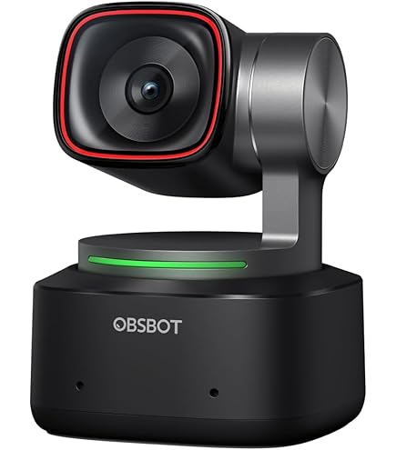 OBSBOT Tiny 2 4K Webcams，com controle de voz PTZ, rastreamento AI