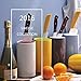 Universal Knife Block - Porcelain Holder w/ Magnetic Bristles - Without Knives, Cylinder, White - by Sweese