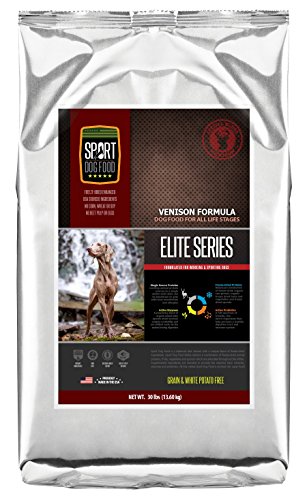 SportDogFood Elite Grain Free Dog Food, Special Blend Venison, 30-Pound