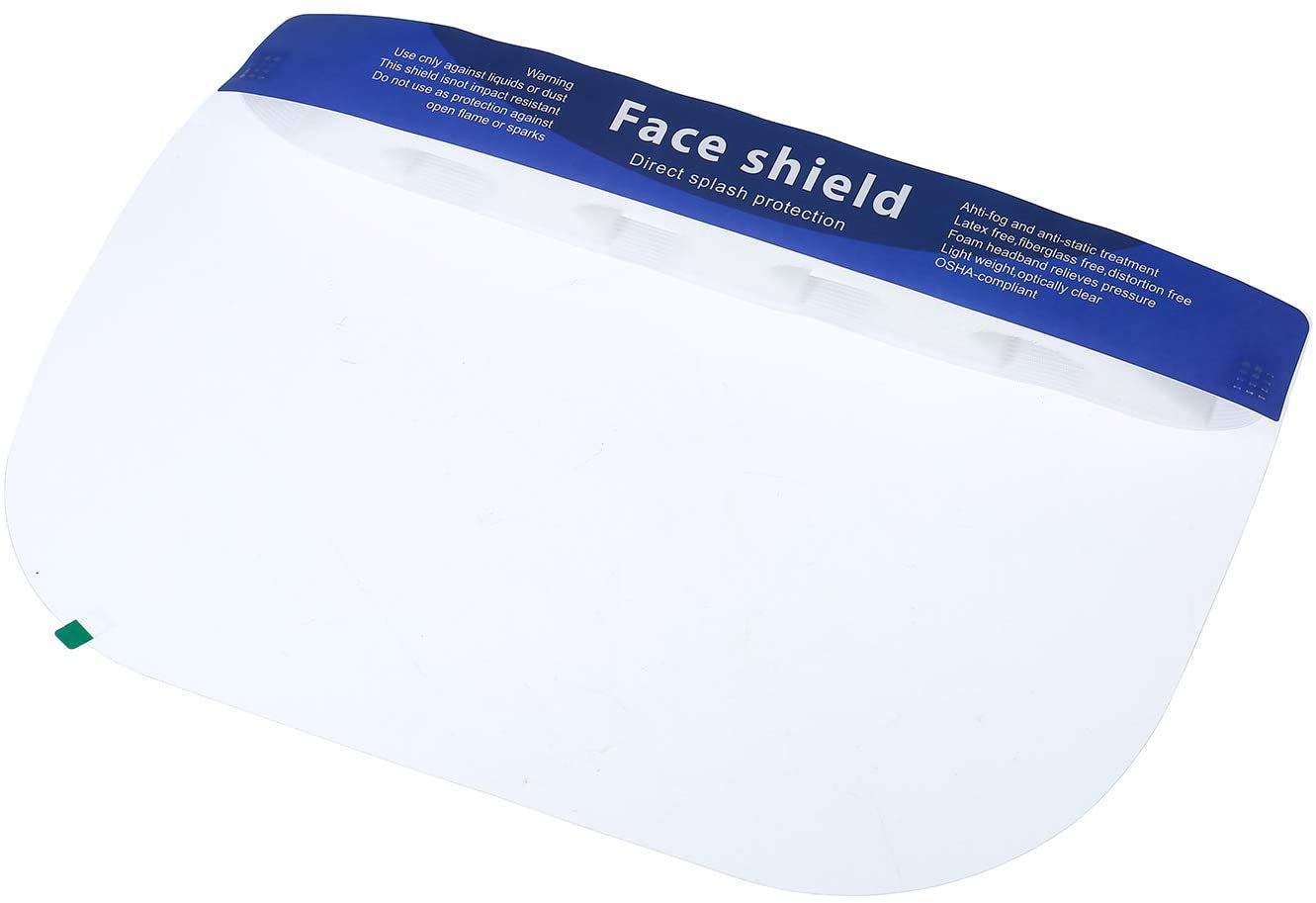 2 Pack, All-Round Protection Cap with Clear Wide Visor Spitting Anti-Fog Lens, Lightweight Transparent Shield with Adjustable Elastic Band for Men Women: Beauty
