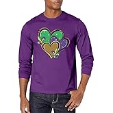Mardi Shirts Men Fat Tuesday Carnival Long Sleeve Shirt New Orleans Party Outfits Tee Tops