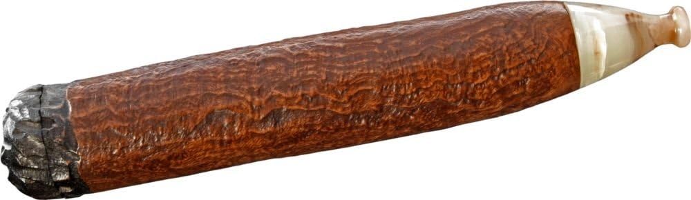 Chris Morgan Sandblasted Briar Cigar Pipe/Marble Acrylic Stem
