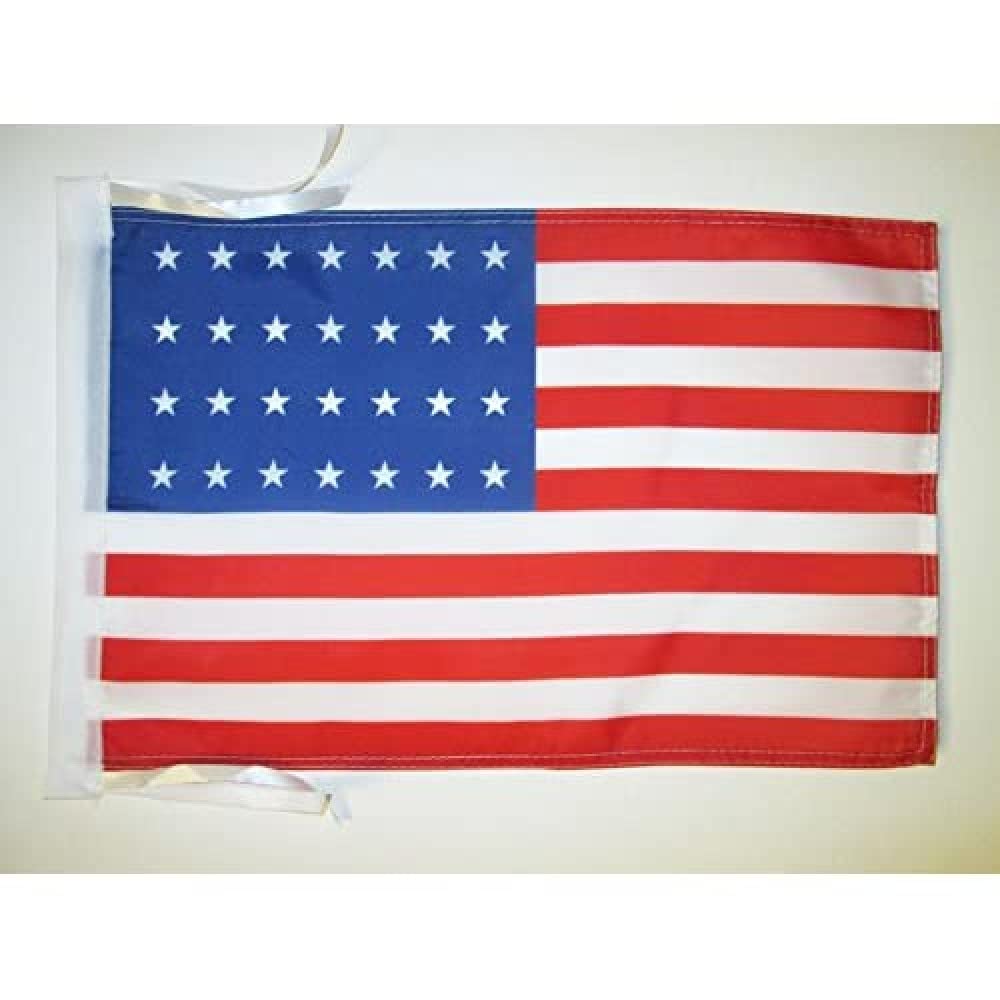 AZ FLAG - United States 1846-1847 28 stars Flag - 18'' x 12'' - 100% Polyester USA - american historic Small Banner with Two Cords - Fade Resistant - Vivid Colors - 18x12 in - 45x30 Cm — image 1