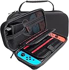 Chayoo Switch ケース[Switch/有機ELモテルに対応]スイッチ ケース キャリングケース ハードポーチ 全面保護カバー 大容量 ゲームカード20枚 防塵 防汚 防水 耐衝撃 ナイロン素材 消臭 小物収納可 持ち運び便利 旅行用 キャリングセット(ブラック)