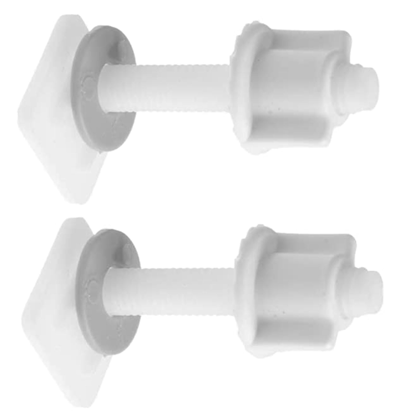 4 Pack Toilet Seat Repair Kit - 2.7x2.7CM Plastic Hinge Bolt Screws with Nuts Set