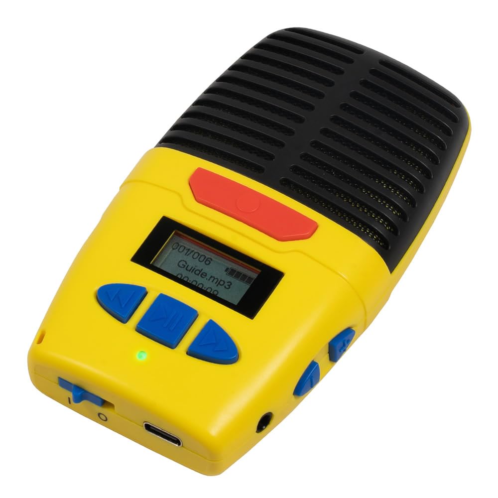 Talking Products, Micro-Speak Plus Digital Voice Recorder and MP3 Player, 1GB Yellow. Mini Dictaphone with 15 Hours Recording Time. Independent Living Aid & Education Learning Resource