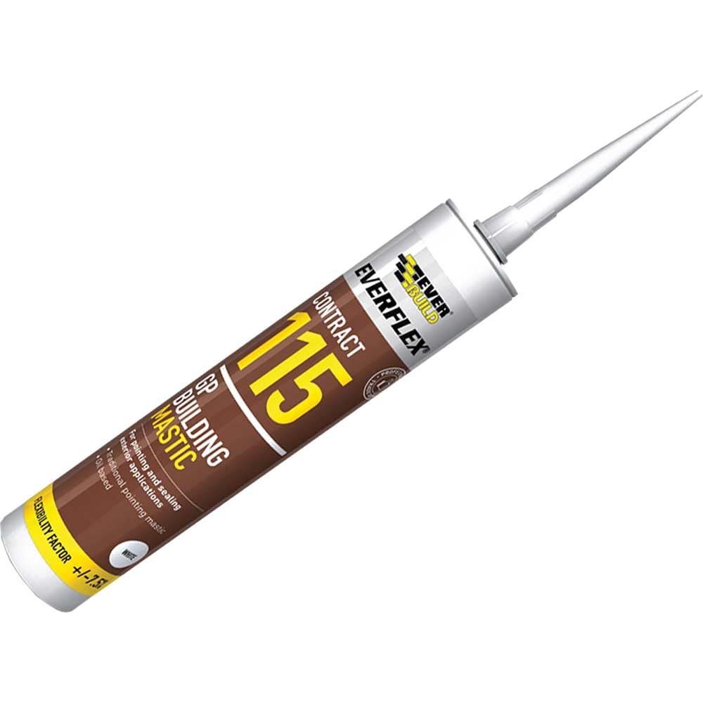 Everbuild Everflex 115 GP Building Mastic – For Joint Pointing and Sealing – Internal and External Use – Grey – 285ml
