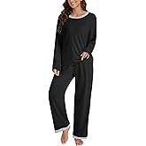 LYANER Women's Pajama Sets Long Sleeve Top with Pants Loungewear Sleepwear Comfy Pjs Sets