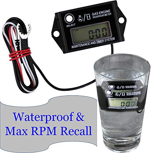 Tachometer Hour Meter Resetable Job Timer Max RPM Pricepulse