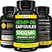 Hemp Oil Capsules - 1000 MG of Pure Hemp Extract - Pain, Stress & Anxiety Relief - Natural Sleep & Mood Support - Made in The USA - Extra Strength, Maximum Value - Rich in Omega 3, 6, 9 primary