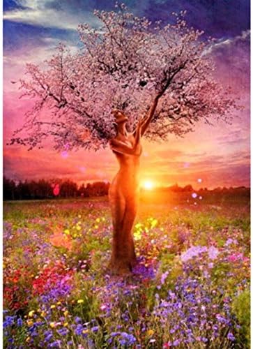 Xinhuaya DIY Diamond Landscape Scenery Sailing Snow Tower Woods 5D Painting Cross Stitch Kit Embroidery Home Decoration