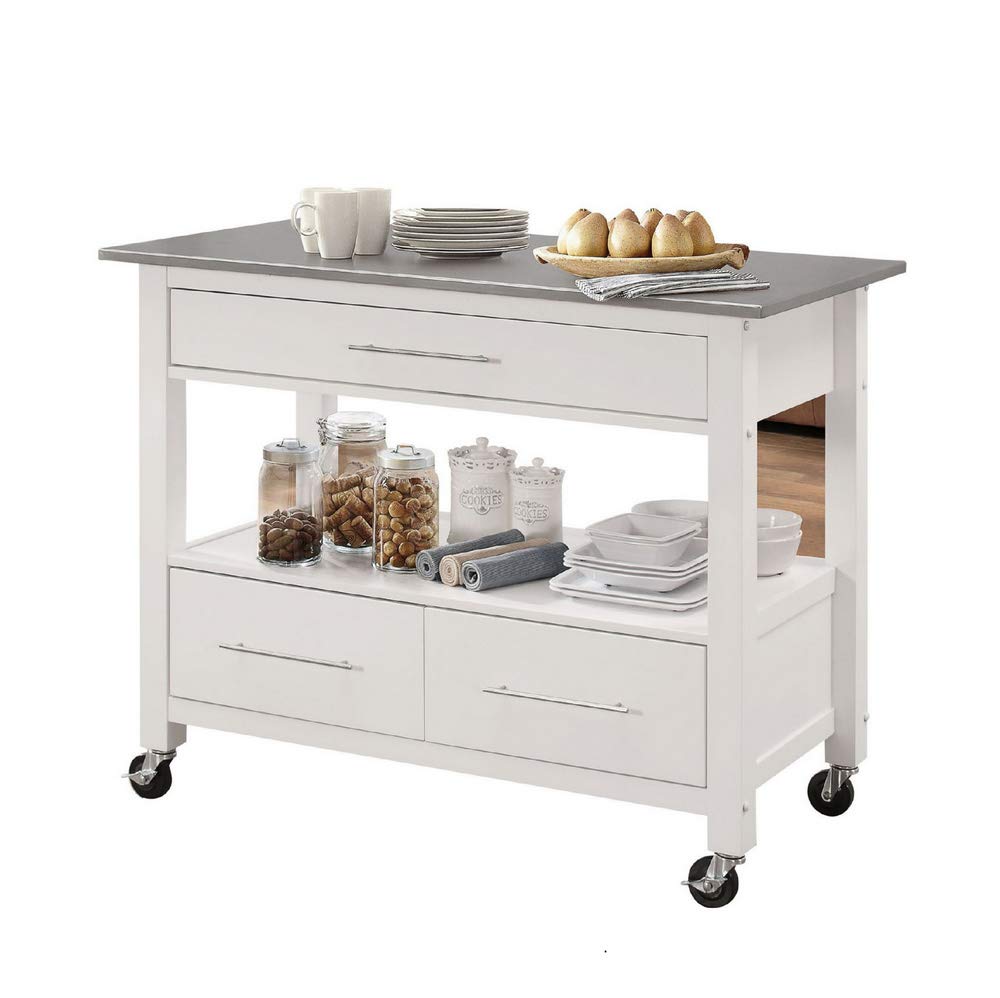 Best Kitchen Island With Stainless Steel Top And Seating