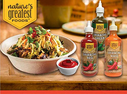 Nature's Greatest Foods, Organic Sriracha Mayo Sauce, Vegan, Gluten Free, 18 Ounce