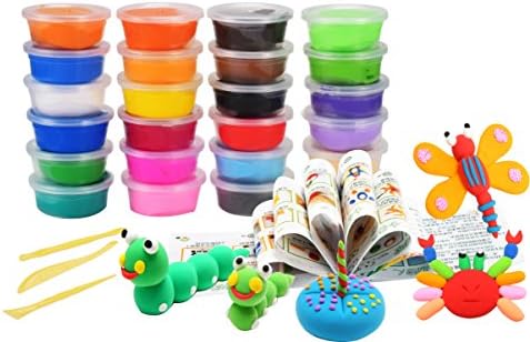 Fengirl 24 Colors Molding Magic Non-Toxic Clay DIY Super Light Clay,modeling clay,Air Dry Clay, Creative Art DIY Crafts (24 Colors)