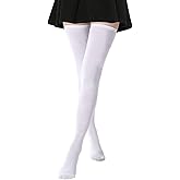 DRESHOW Extra Long High Thigh Socks Striped Over Knee Thin Tights Long Stocking