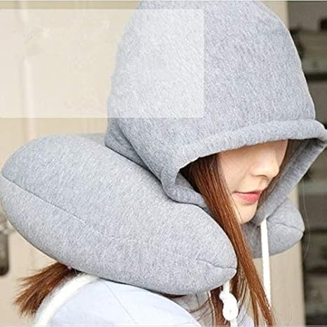 Amazon フード付きネックピロー 携帯枕 ネックピロー フード トラベルピロー エアーピロー 旅行用品 飛行機 旅行グッズ リラックスグッズ U型首枕 夜行バス トラベル用 携帯枕 オンライン通販