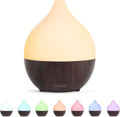 SALKING Essential Oil Diffuser 100ml Ultrasonic Auto Shut-Off Dark Wood