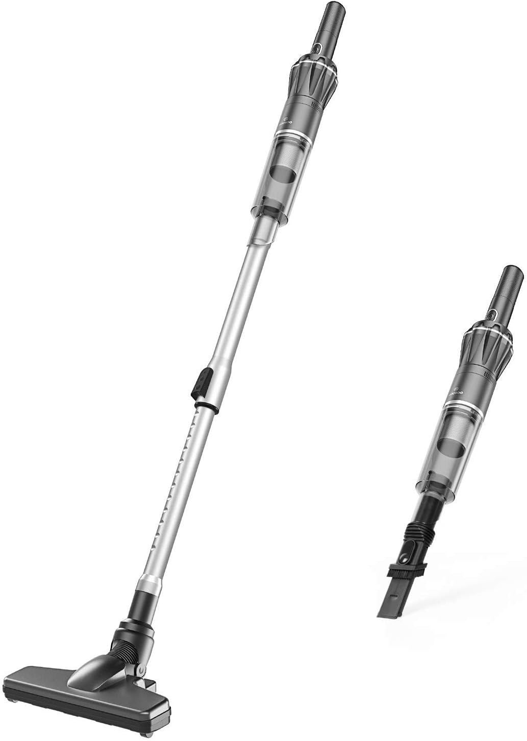 MOOSOO Cordless Vacuum Cleaner 13Kpa Brushless Motor 2LB Ultra Lightweight Medical Grade H13 Hepa 2500mAh Large Capacity Battery for Hard Floor