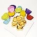 LAVAVIDA Silicone Cupcake Liners, 24 Pack 6 Colors Baking cups, Resuable and Nonstick Muffin Holder, Standard Size Cake Molds