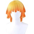 Soyusunny Demon Slayer Cosplay Wig Costume Halloween Wigs for Women Men (Agatsuma Zenitsu)