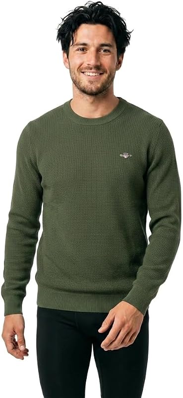 Micro Textured Cotton C-Neck