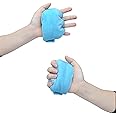rainbowstar 2 Pack Palm Protector with Finger Separators Hand Contracture Cushion Finger Rehabilitation Training Device for Stroke Hemiplegia