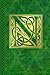 Celtic Letter N Vintage Irish Monogram Journal: Green Gold Celtic Knot Name Initial Diary Blank Line by 