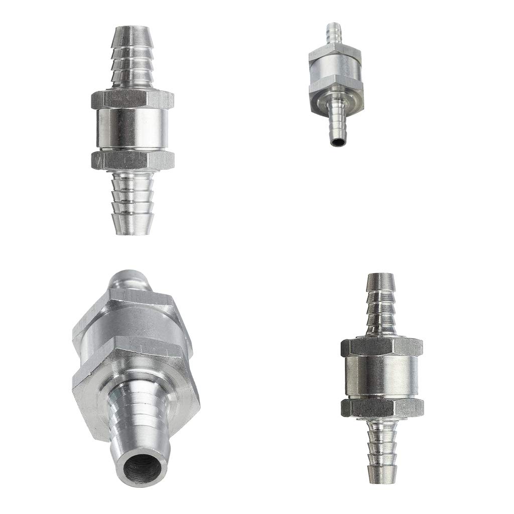 8 Packs Aluminium Alloy Fuel Line One Way Non Return Check Valve Petrol