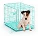 MidWest Homes for Pets Single Door Blue Folding Metal Dog Crate w/ Divider Panel, Floor Protecting 'Roller' Feet & Leak Proof Plastic Tray, 24L x 18W x 19H Inches, Small Dog Breed