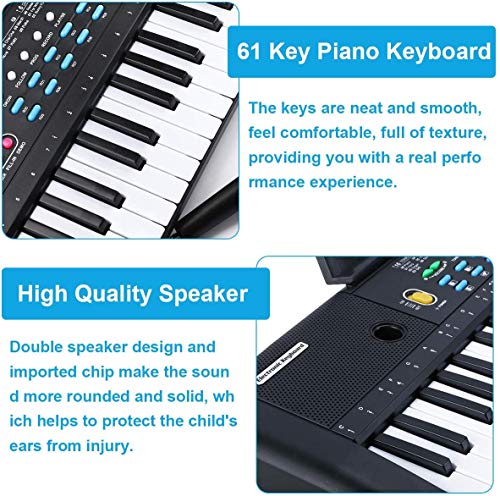 TOYSBBS-Kids-Piano-Keyboard-61-Keys-Electronic-Piano-Keyboard-for-Kids-Multifunction-Portable-Music-Instrument-Birthday-Xmas-Gifts-for-Kids-Toys-for-3-4-5-6-7-Years-Old-Girls-Boys