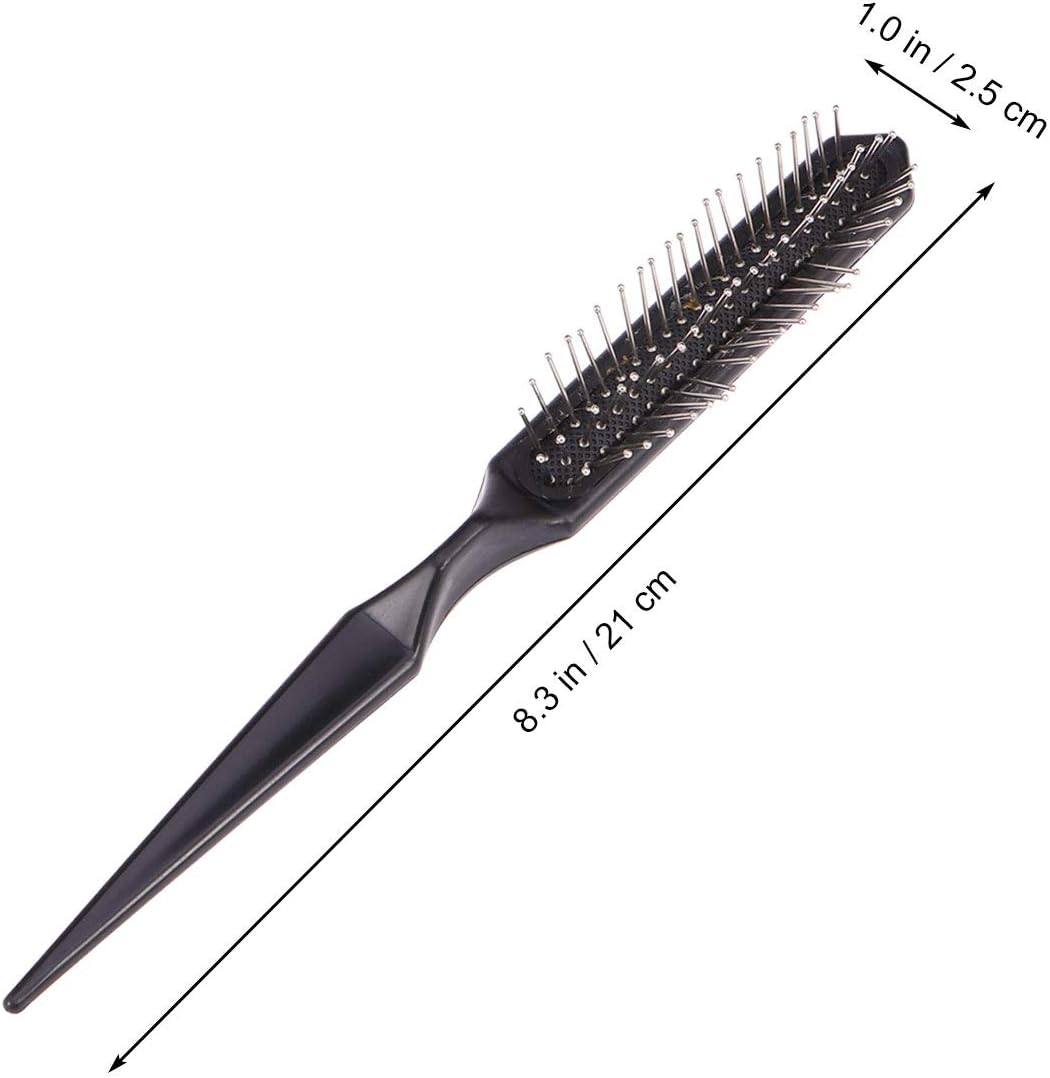 Pointed Tail Wig Brush Wig Extension Hair Comb for Synthetic,2pcs(Black), 2 Count (Pack of 1) - Image 3
