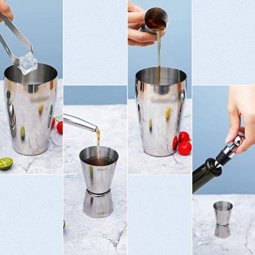Cocktail Set, 19-Teiliges Cocktail Shaker Set, Edelstahl-Barkeeper-Kit Mit Boston-Cocktail-Shaker Für Party, Bar… – Bild 4