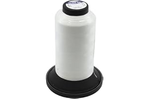 Glide 60 5,500yds - White - 650.10000, 60wt. Filament Polyester Thread, for Quilting - Super Sheen, No Lint, Colourfast - Ide