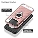 Vofolen Case for Galaxy S7 Edge Case Ring Holder Kickstand Rotational Clip Hybrid Shield Heavy Duty Armor Dual Layer Protective Hard Shell TPU Bumper Cover Case for Samsung Galaxy S7 Edge (Rose Gold)