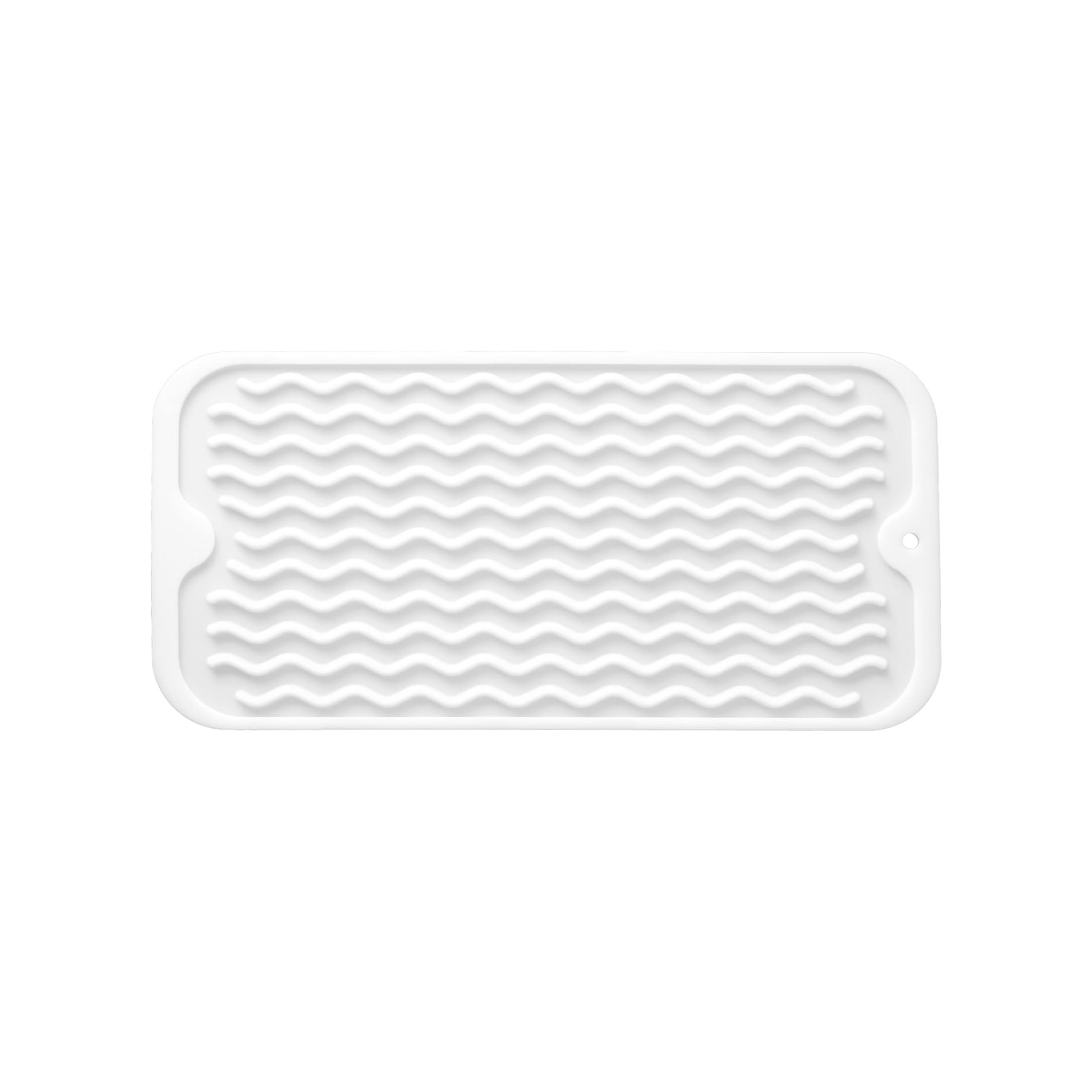 Photo 1 of Silicone Dish Drying Mat for Multiple Usage, Easy clean, Eco-friendly, Heat-resistant Dish Drainer Mat for Kitchen Counter,Sink,Refrigerator or Drawer liner (12" x 6", White)