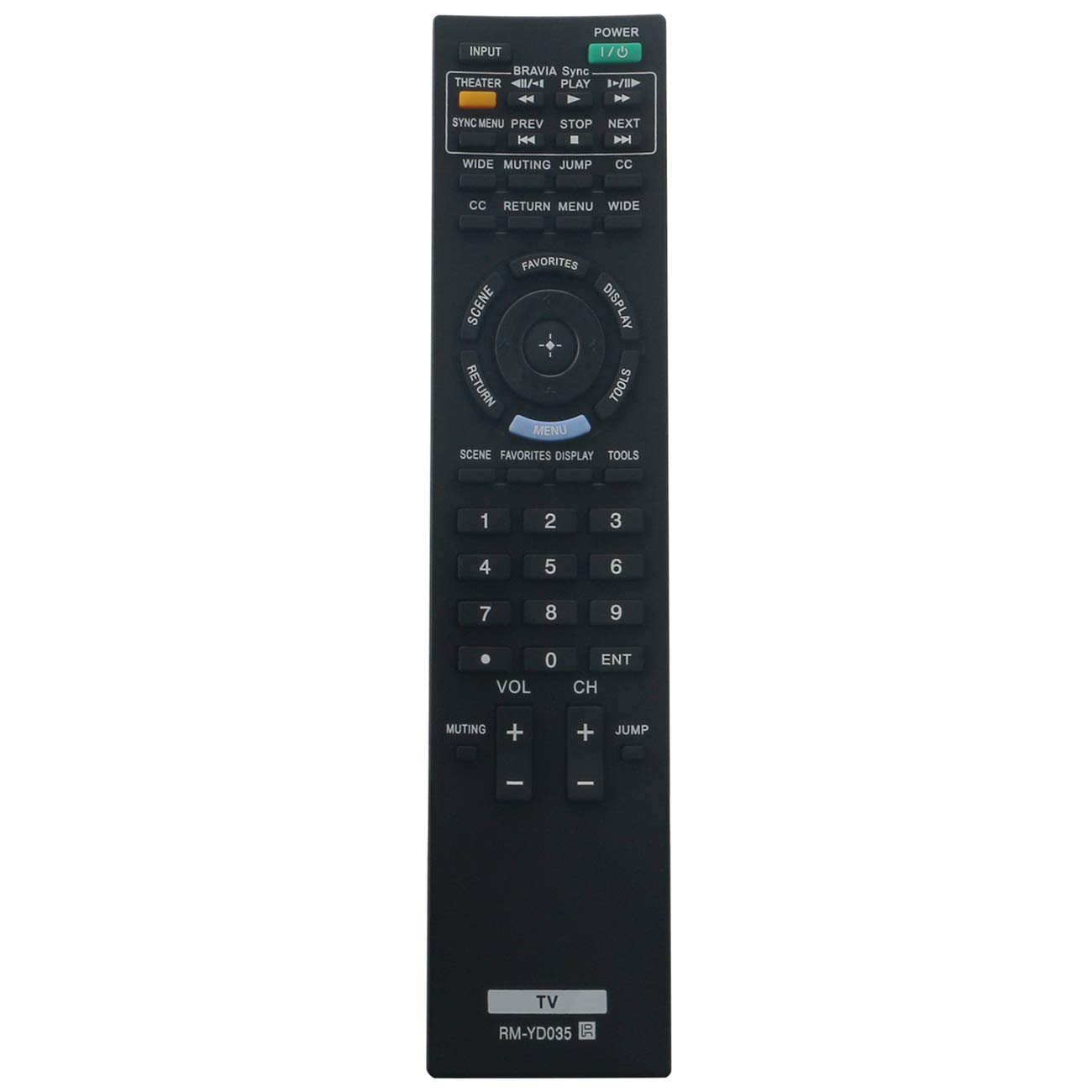 Photo 1 of RM-YD035 Replacement Remote Control fit for Sony Bravia TV KDL-22BX300 KDL-32BX300 KDL-32FA600 KDL-32EX301 KDL-32EX400 KDL-40EX401 KDL-40EX400 KDL-46EX401 KDL-46EX400 KDL22BX300 KDL32BX300 KDL32FA600