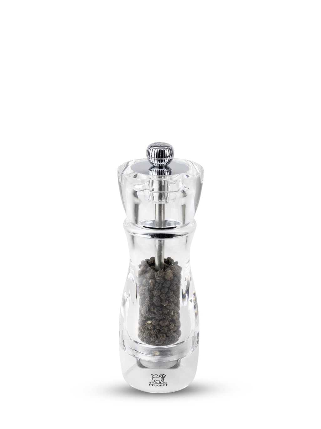 Peugeot - Vittel Manual Pepper Mill - Adjustable Grinder, Acrylic, Clear, 16 cm