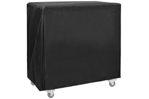 CLEVR 80 Quart Cooler Cart Cover, 32"X17.5"X31.5", Fits Most 80 Quart Rolling Ice Chest, Black, Water Resistant, UV Resistant