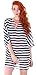 Simplicity Women's Oversized Stripe Beach Bikini Swimwear Cover-up