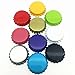 IGOGO 100 PCS Mixed Colors Charm Crown Bottle Caps Double Both Sided Colors Craft Linerless 2 Sided (10 Colors x 10 PCS)