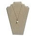 Ikee Design Linen Jewelry Necklace Display Bust for Necklaces, Earrings and Rings